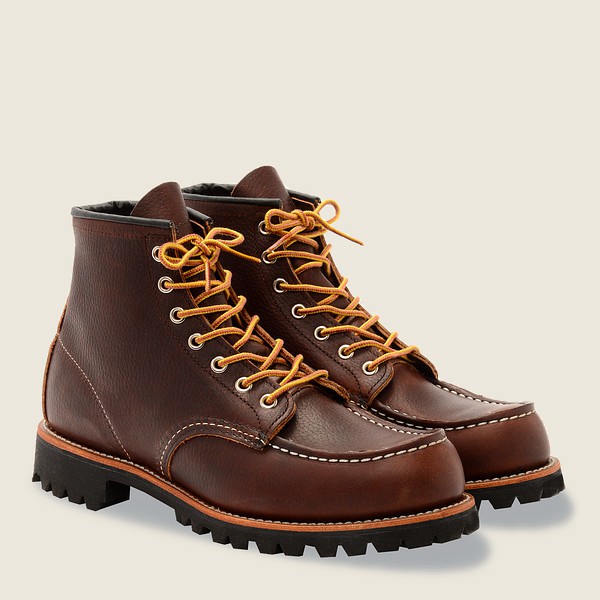 Red Wing Heritage Bot Erkek - Roughneck - 6-Inch Oil-Slick Deri - Koyu Kahverengi - 26YKXZGLS